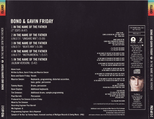 In The Name Of The Father (1994, single)