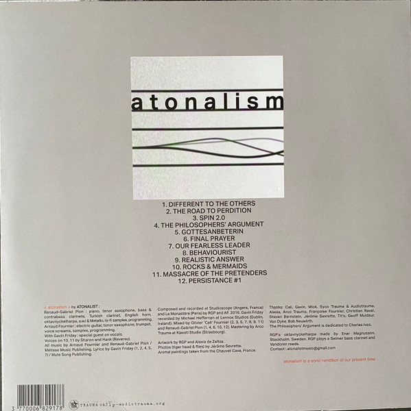 Atonalism – Atonalist featuring Gavin Friday (2017, album)